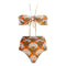 Printed  Halter Sarong Swimsuit