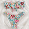 Floral Split Triangle Spa  Bikini