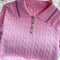 Lapeled Sweater&Pleated Skirt 2Pcs