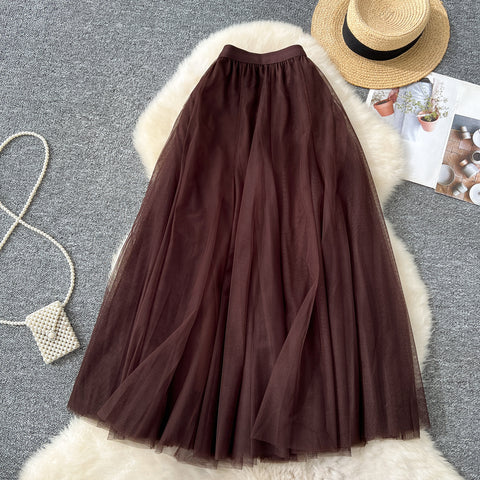 Fairy A-line Puffy Mesh Skirt