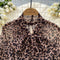 Leopard Printed A-line Shirt Dress