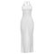 See-through Hollowed Knitted Slip Dress