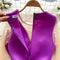 Niche 3D Ruffled Purple Dress