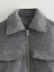 High-end Tweed Zipped Short Jacket