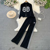 Zipped Cardigan&Trousers Casual 2Pcs