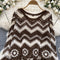 Hollow Crochet Fringed Wave Knitwear