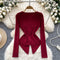 Solid Color 3D Waist-slimming Knitwear