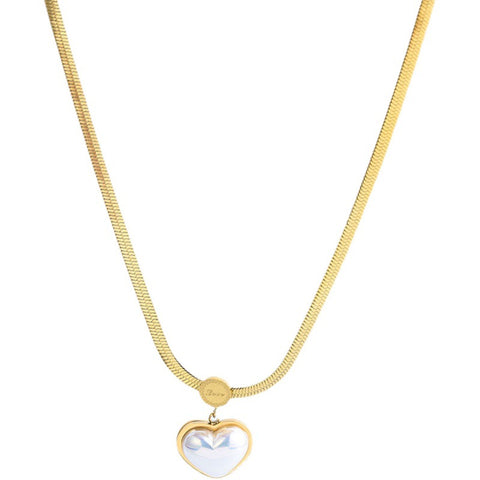 Sweet Heart Simple Collarbone Chain
