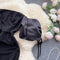 Off-shoulder Puffy Sleeve Black Dress