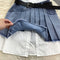 Tank Top&Pleated Skirt Denim 2Pcs