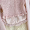 Off-shoulder Ruffled Pink Chiffon Top