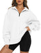 Pullover Loose-fit Zipped Sweatshirt