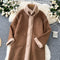 Suede Patchwork Thickened Coat