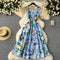 Delicate Floral Printed Vest Dress