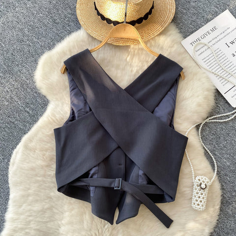 V-neck Single-breasted Suit Vest