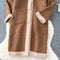 Suede Patchwork Thickened Coat