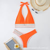 Tight Solid Color Backless Bikini