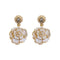 Pearls And Diamonds Camellia Earrings