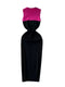 Color Blocking Black Knitted Dress
