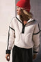 Zipped Stand Collar Soft Knitwear