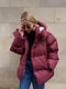 Solid Color Puffy Cotton Jacket