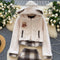 Cutie Bear Hoodie & Plaid Skirt 2Pcs