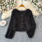 Fairy Sequin Fringed Short Cardigan