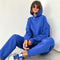 Hooded Sweatshirt&Trousers Draped 2Pcs