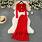 V-neck Cardigan&Fishtail Skirt Beaded 2Pcs