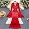 High-end Flared Sleeveless Lace Dress