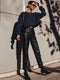 Body-shaping PU Leather Ninth Pants