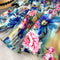 Vintage Lace-up Colorful Floral Shirt Dress