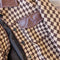 Loose-fit Houndstooth Printed Short Jacket