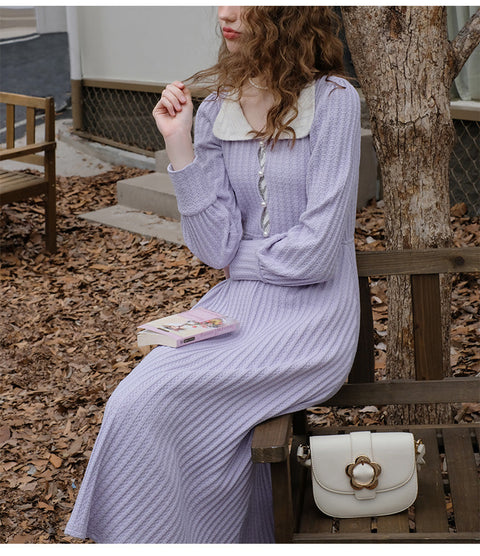 Vintage Lavender Knitted Dress