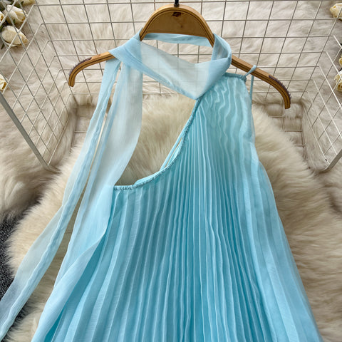 Irregular Design Top & Skirt Fairy Blue 2Pcs