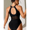 New fashion Sexy Backless Mesh One-piece Swimsuit