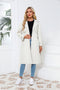 Oversized Lace-up PU Trench Coat