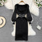 Vintage Bow-tie Black Party Dress