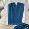 Patchwork T-shirt&Trousers Casual 2Pcs