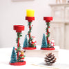 Resin Christmas Tree Santa Candle Holder