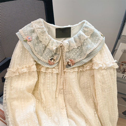 Sweetie Layered Doll Collar Shirt