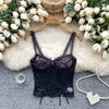 Hottie Lace Patchwork Fishbone Camisole