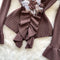 Ruffled Collar 3D Flower Knitwear