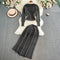 Waist-slimming Cardigan&Skirt Knitted 2Pcs