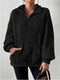 Stand Collar Soft Fleece Sweatshirt