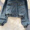 Vintage Furry Lapeled Denim Jacket