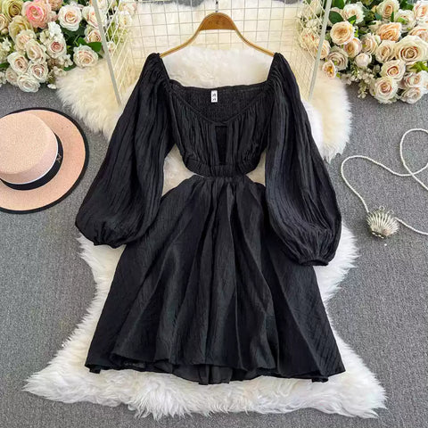 Sexy Low-cut Puffy Short Dress