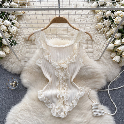 Sweetie Lace Trim Camisole Top