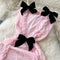 Sweetie Bow Patchwork Embroidered Dress