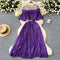 Vintage 3d Petal Pleated Dress